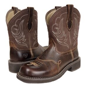 Ariat Fatboy Heritage Womens Leather Cowgirl Short Western Work Boots Size 8B